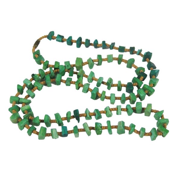 Plastic Chip Necklace Beaded 41 inch Vintage Strand Jewelry Statement Ombre - Picture 3 of 7